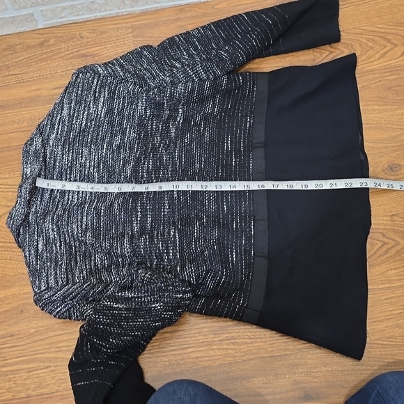 BASLER VARIEGATED TWEED RIBBON DETAIL BLAZER BLACK WHITE - Picture 9 of 14